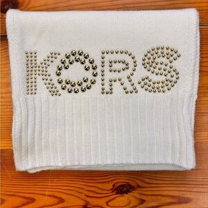 Michael Kors cable knit cream scarf